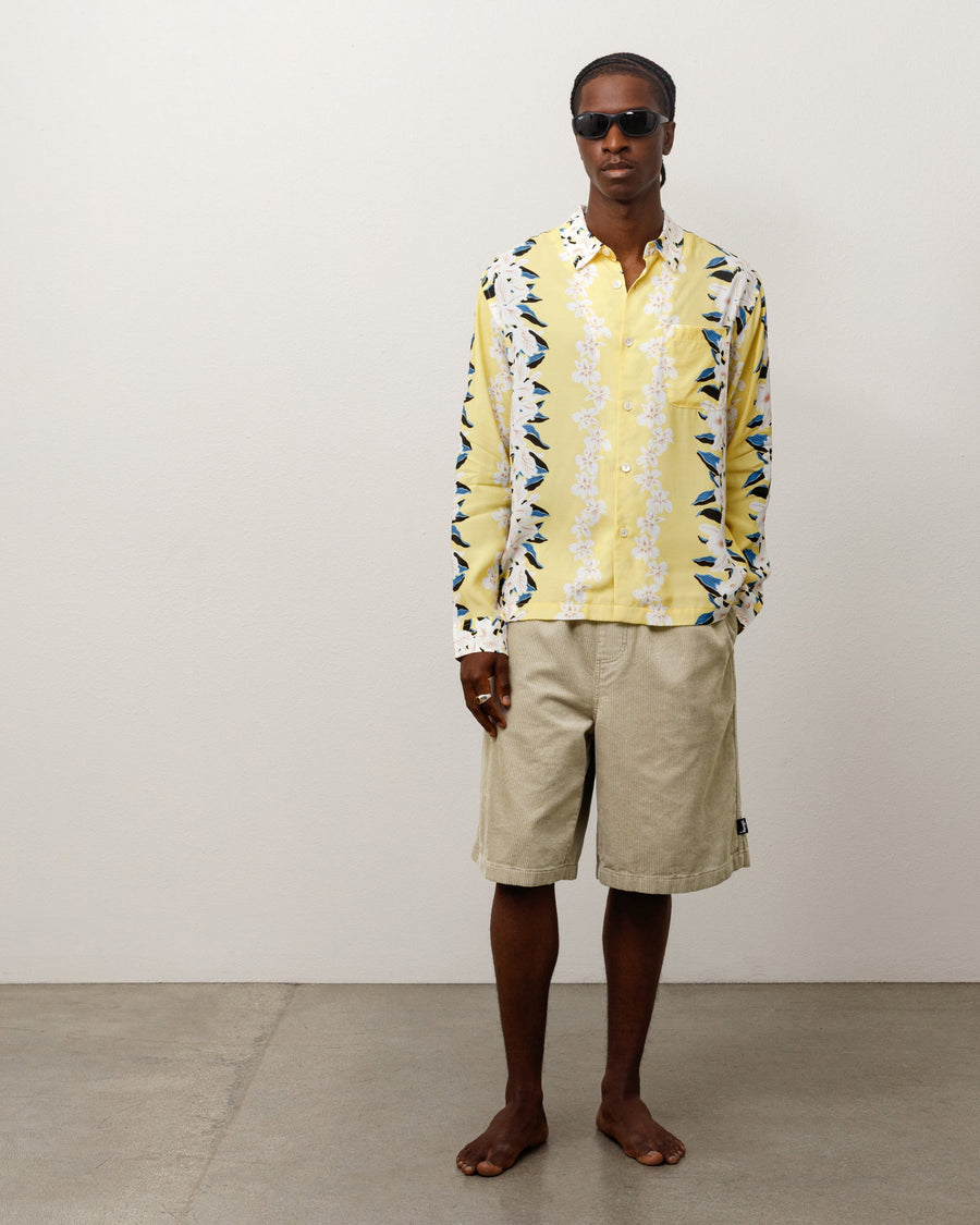 BAGGY TWILL CORD BEACH SHORT