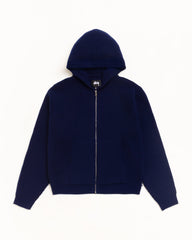 WAFFLE CASHMERE ZIP HOOD SWEATER