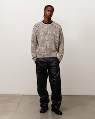MESH PRINT SWEATER
