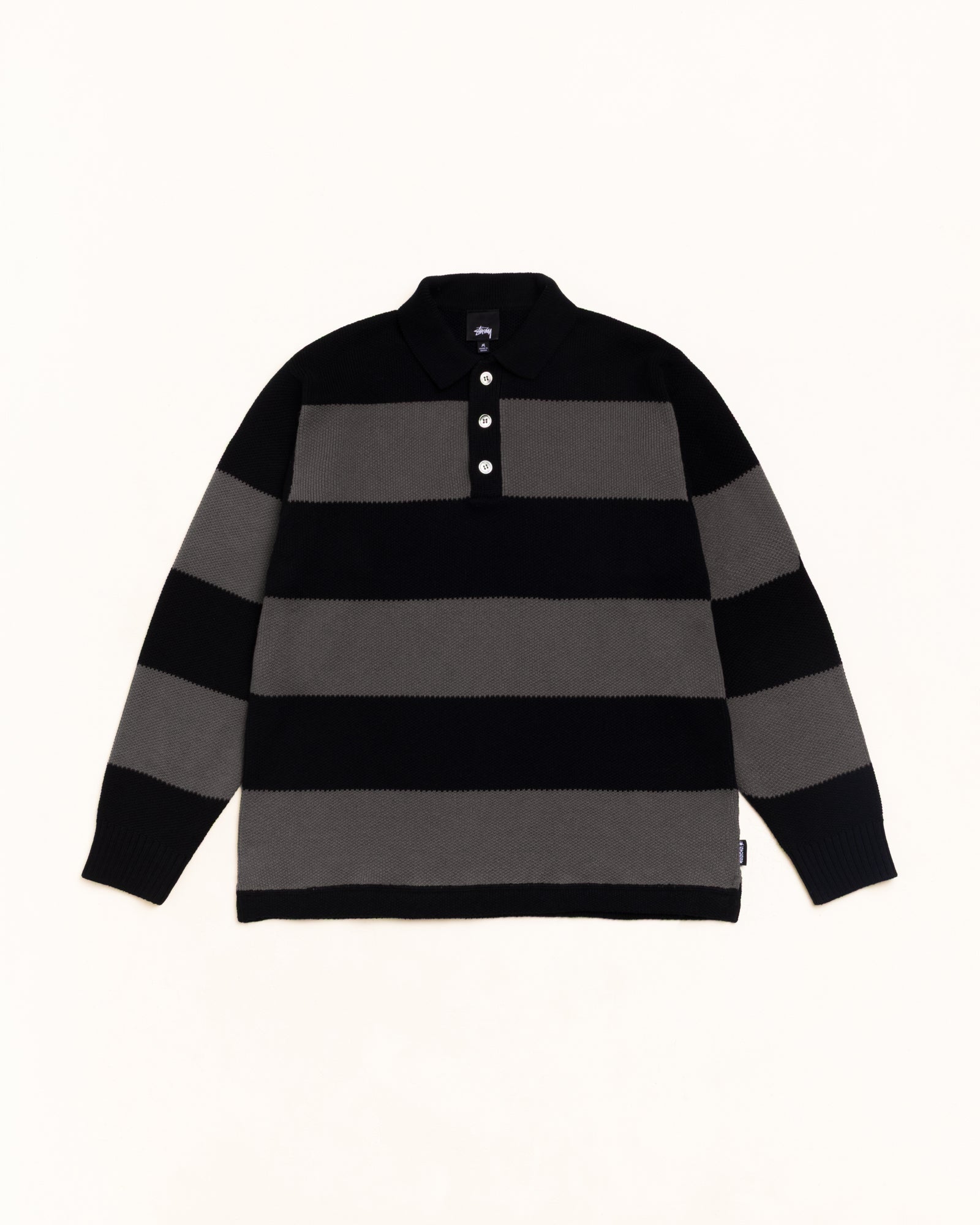 PIQUE KNIT STRIPE RUGBY