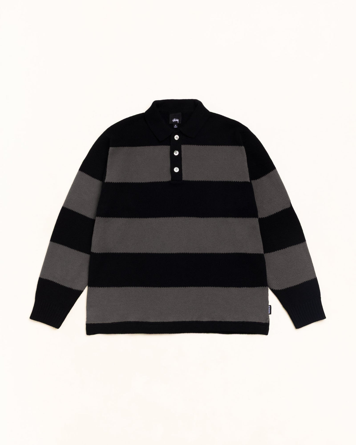 PIQUE KNIT STRIPE RUGBY