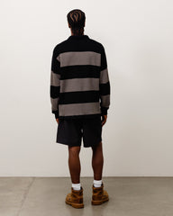 PIQUE KNIT STRIPE RUGBY