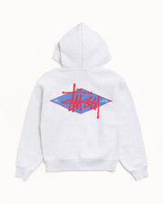 BASIC DIAMOND ZIP HOODIE
