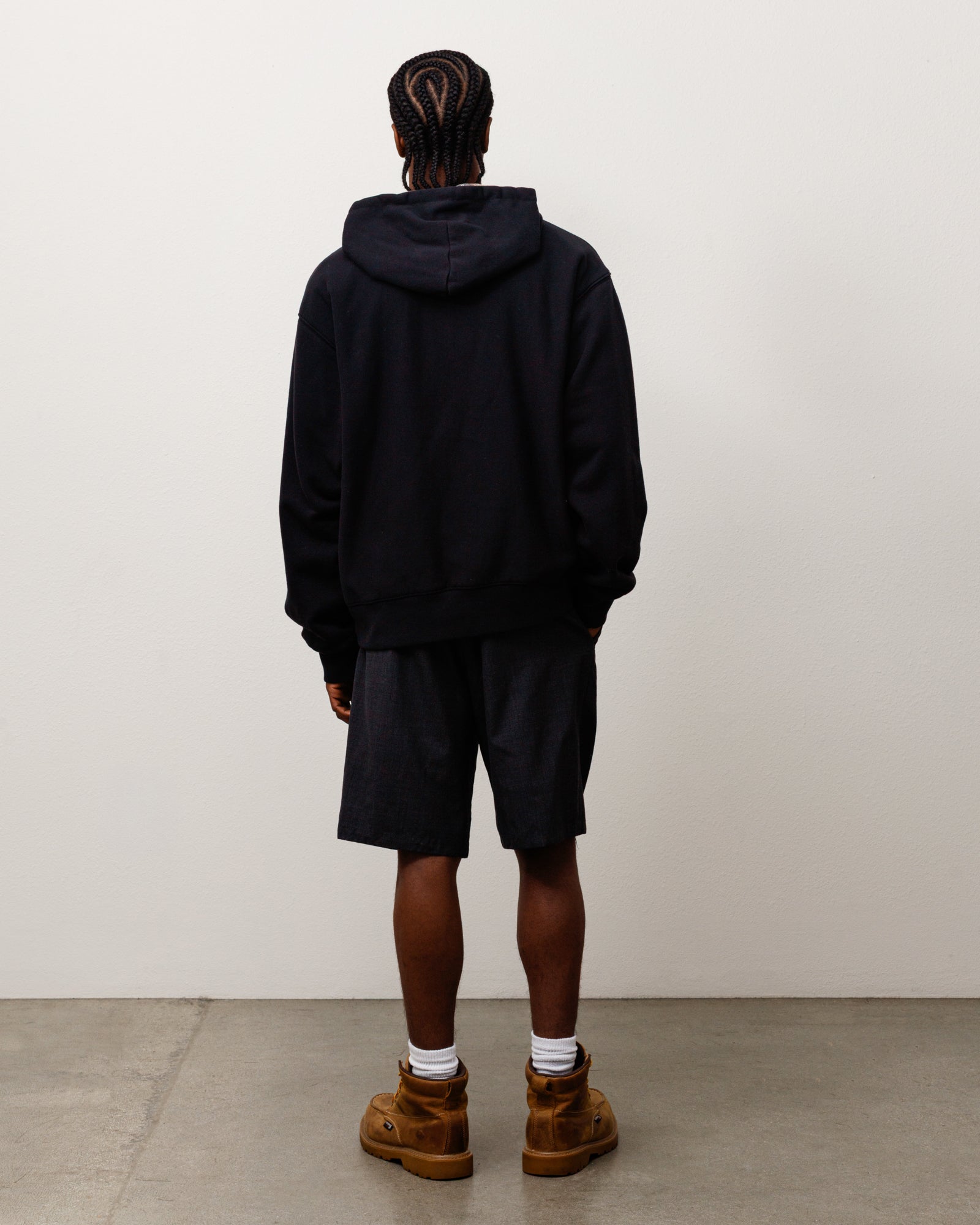PLAID LINED ZIP HOODIE