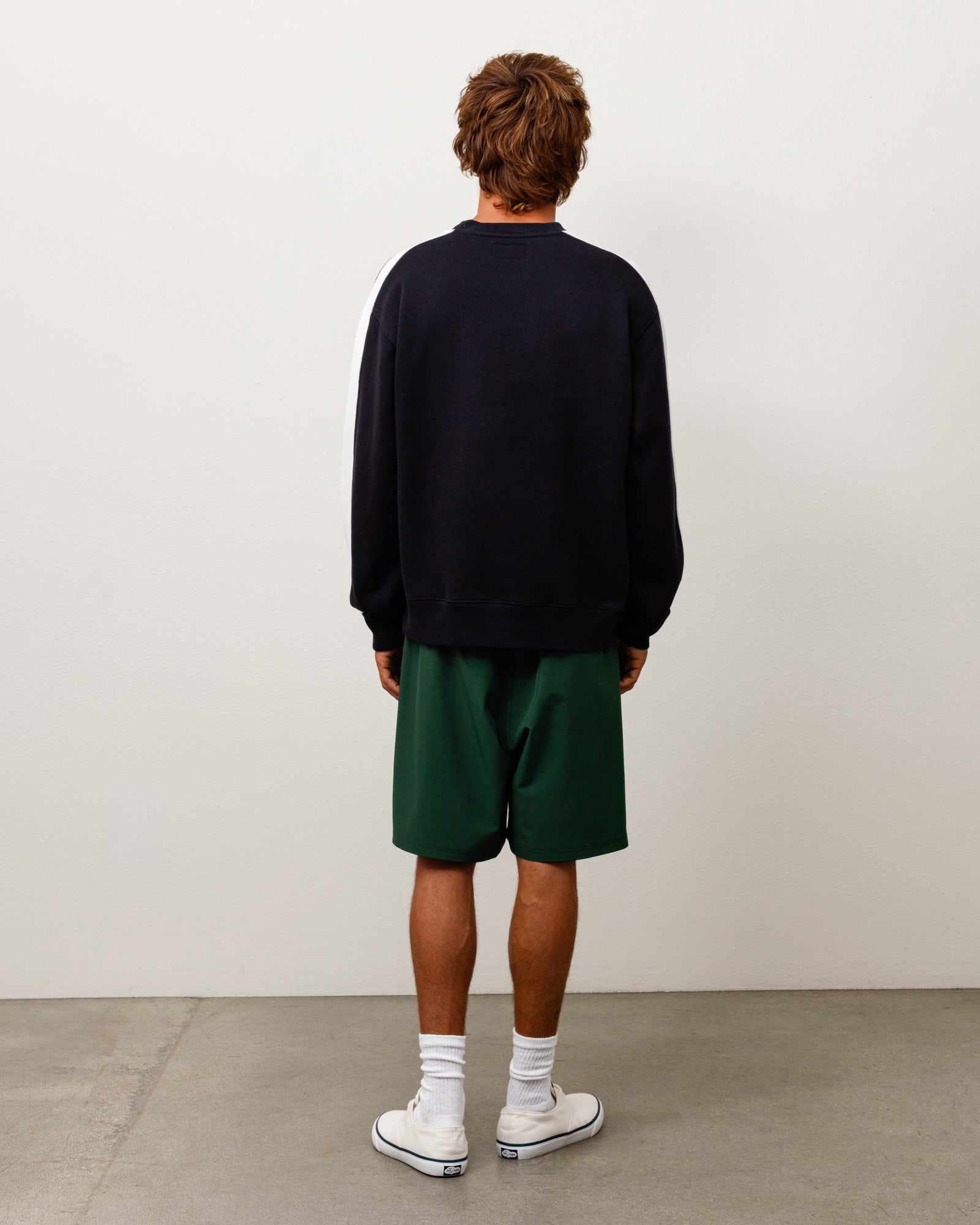 PANELED STRIPE CREW