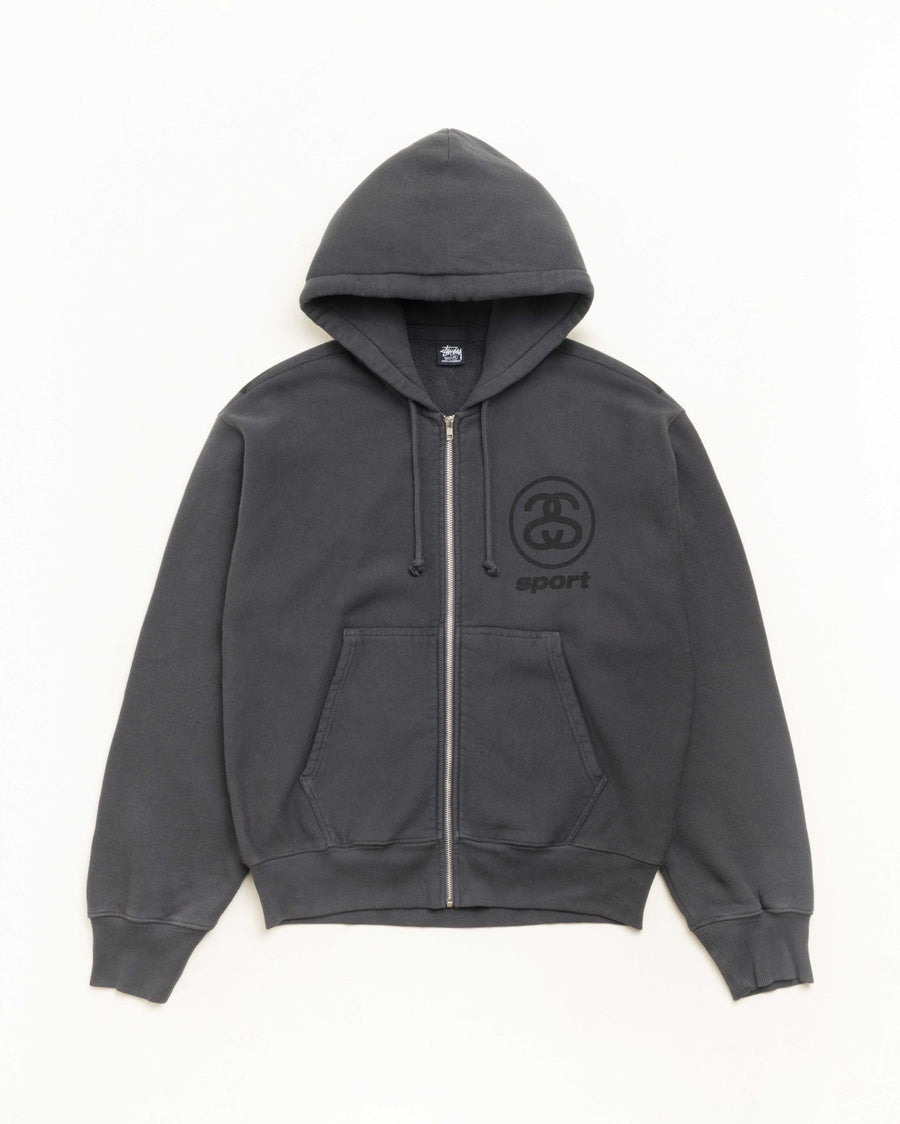 LINK SPORT ZIP HOODIE GARMENT DYED