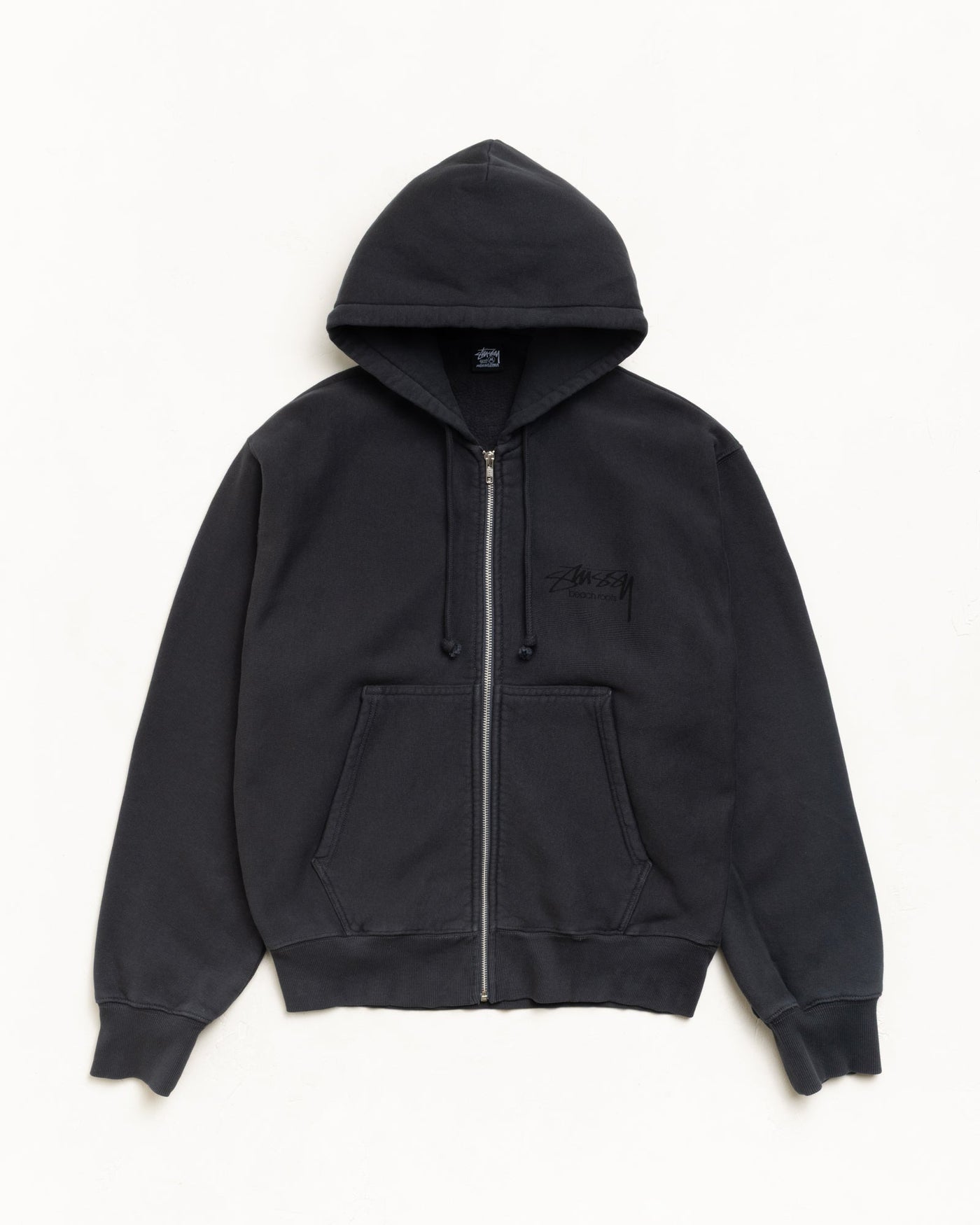 BEACH ROOTS ZIP HOODIE GARMENT DYED